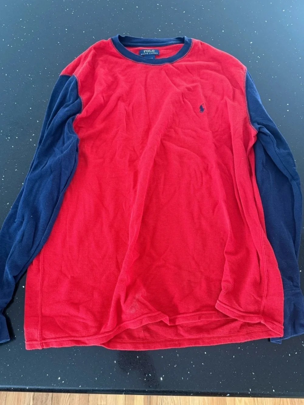 Polo by Ralph Lauren Red and Navy Long Sleeve Shirt